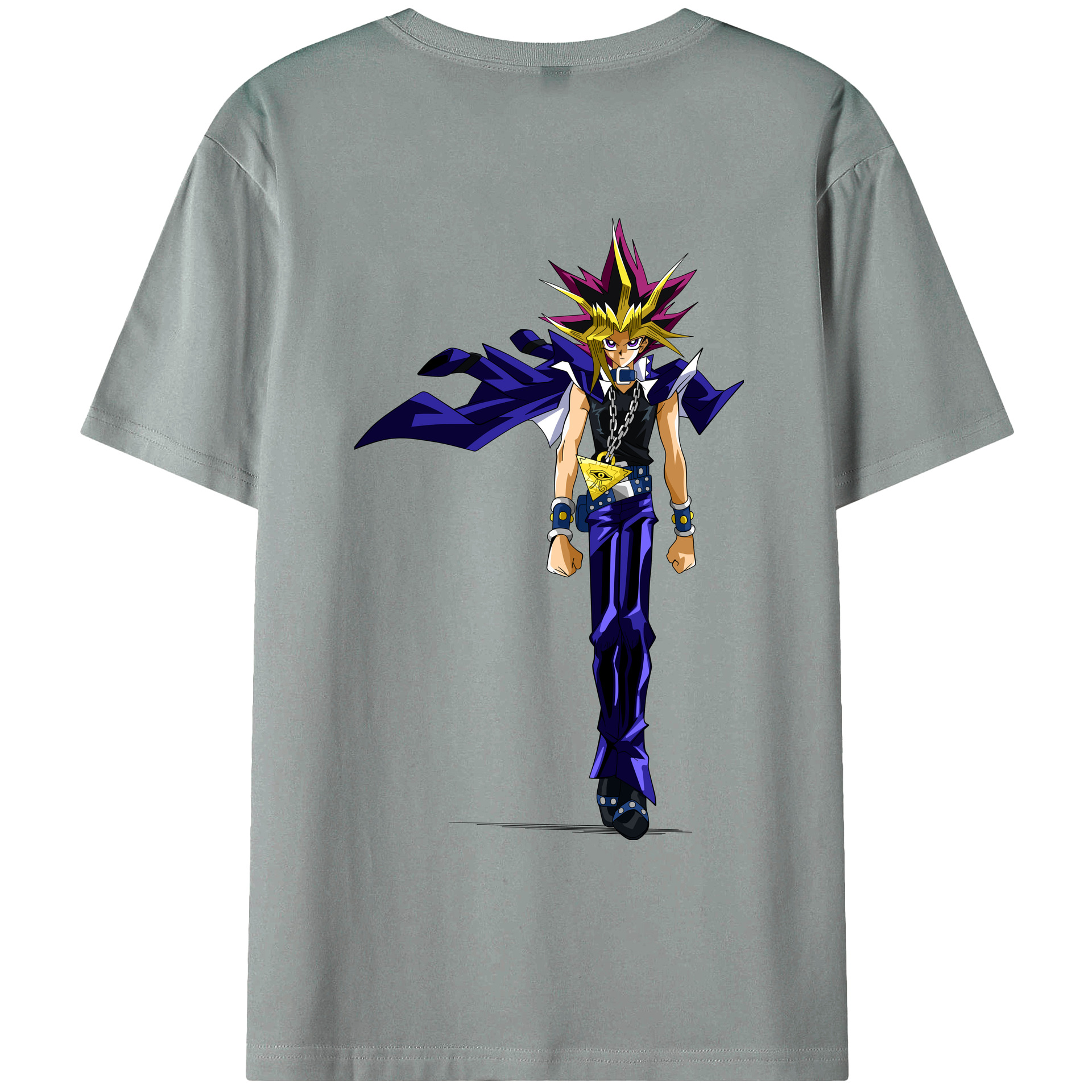 （画像用） 遊☆戯☆王 Yu-Gi-Oh! 綿100％ メンズ半袖Tシャツ（バックプリント） 通気性